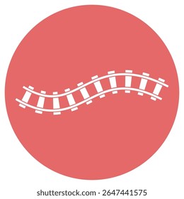Rail sign symbol vector flat icon