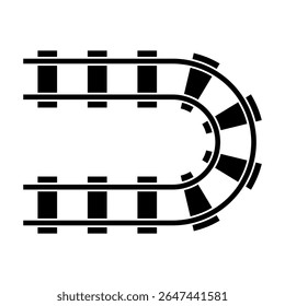 Rail sign symbol vector flat icon