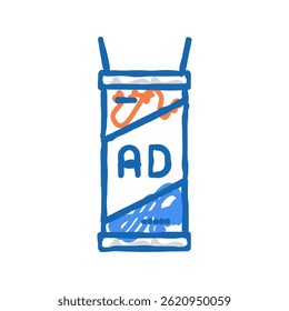 rail system exhibition doodle icon sketch vector. rail system exhibition sign. isolated symbol illustration
