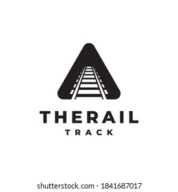 Rail Track Logo Design Illustration Vector Template