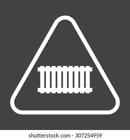 Rail, train, railway icon vector image. Can also be used for traffic signs. Suitable for web apps, mobile apps and print media.