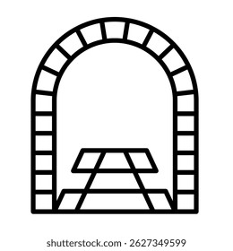 Rail Tunnel with Track Inside