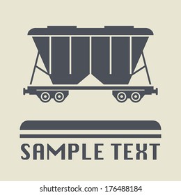 Rail Wagon icon or sign, vector illustration