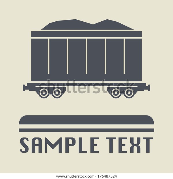 Rail Wagon icon\
or sign, vector\
illustration