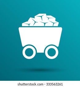 Rail Wagon icon vector button logo symbol concept.