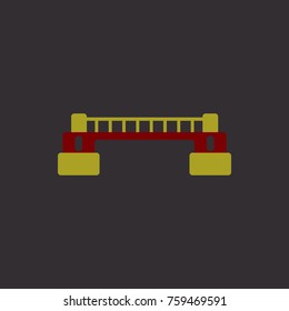 Rail way bridge icon for web, mobile and infographics.
