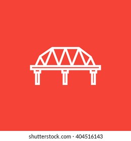 Rail way bridge line icon.
