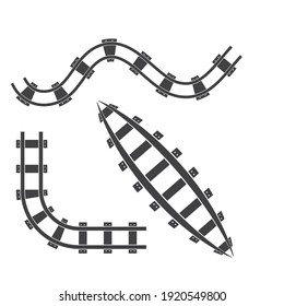rail way track vector illustration design template
