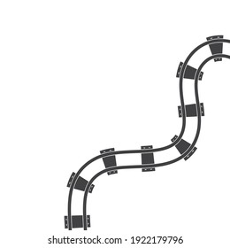 plantilla de diseño de ilustración vectorial de vías ferroviarias