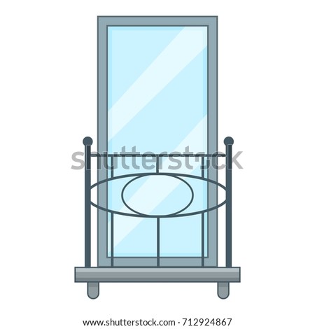 Railing balcony icon. Cartoon illustration of railing balcony vector icon for web