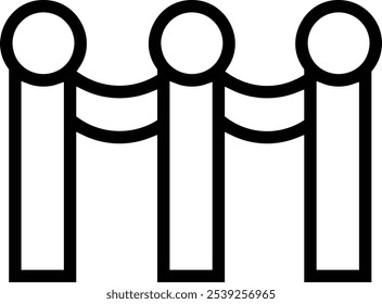 railing icon. Thin linear style design isolated on white background