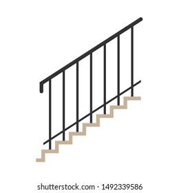 Railing stair vector. wallpaper. free space for text. railing vector.