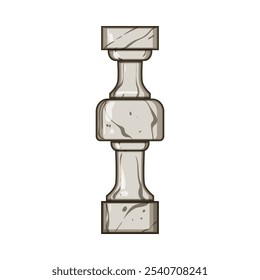 railing stone balustrade cartoon. architecture classic, elegant durable, interior staircase railing stone balustrade sign. isolated symbol vector illustration