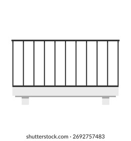Railing vector. Railing Balcony isolated. Railing on white background.
