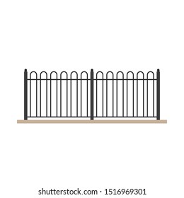 Railing vector. railing on white background. wallpaper. free space for text. copy space.