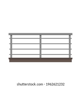 Railing vector. railing on white background. wallpaper. free space for text. copy space.