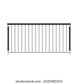 Railing vector. railing on white background. wallpaper. free space for text. copy space.