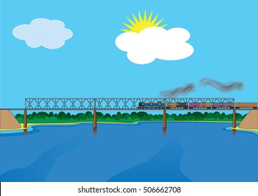 Railroad Bridge Stock Vectors Images Vector Art Shutterstock