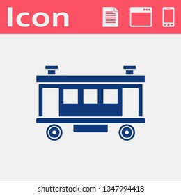 Railroad Car vector icon