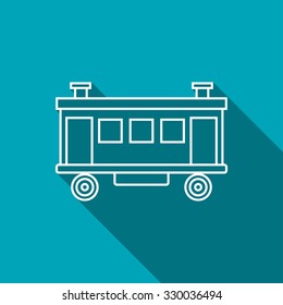 Railroad Car vector icon