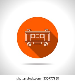 Railroad Car vector icon