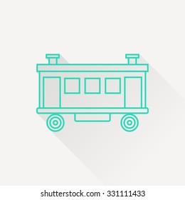 Railroad Car vector icon