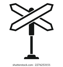 Railroad cross sign icon simple vector. Train people. Ticket travel