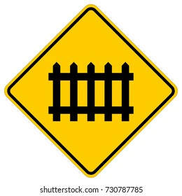 Railroad Crossing Ahead Rail Boom Gate Stock Vector (Royalty Free ...