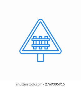 railroad crossing icon sign vector