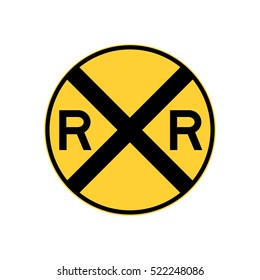 railroad crossing sign, U.S. railroad