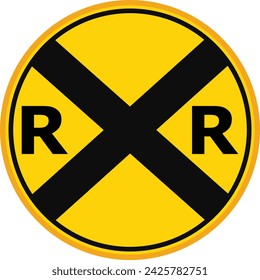 Eisenbahnkreuzung Symbolvektor eps 10