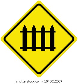 Railroad crossing warning sign design by vector
