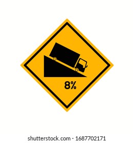 The Railroad Cuts Through The Road Traffic Road Sign,Vector Illustration, Isolate On White Background Label.