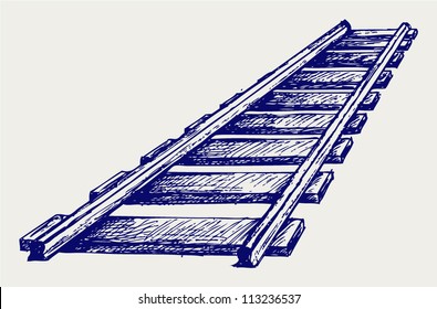 Railroad. Doodle style