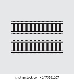 Railroad flat vector icon eps10
