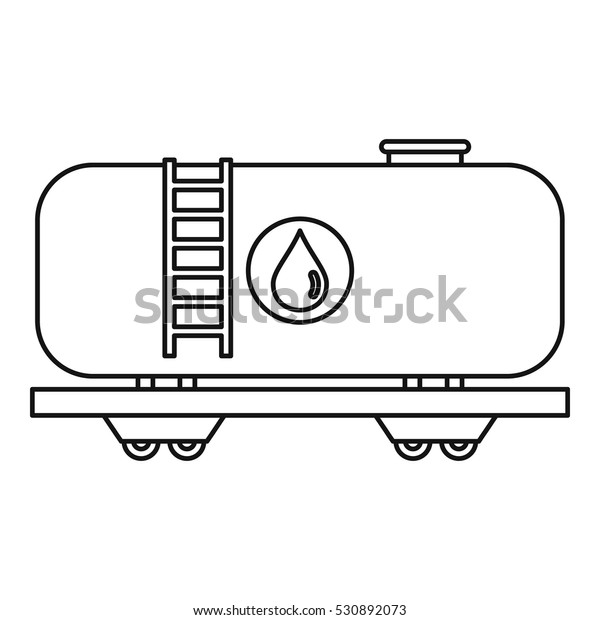 Railroad fuel tank icon. Outline illustration of\
railroad fuel tank vector icon for webicon. Outline illustration of\
vector icon for web