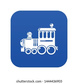 Railroad icon blue vector isolated on white background