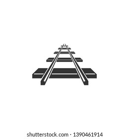 Railroad icon isolated. Flat design. Vector Illustration
