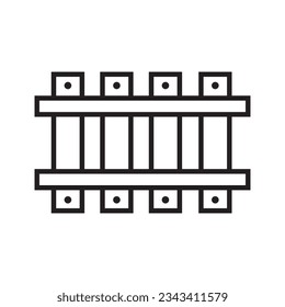 railroad icon logo vector design template