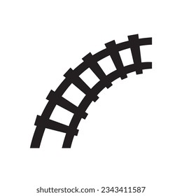 railroad icon logo vector design template