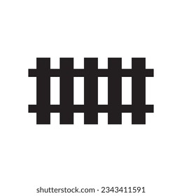 railroad icon logo vector design template