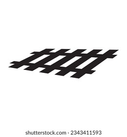 railroad icon logo vector design template