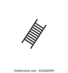 Railroad icon or symbol concept line vector flat