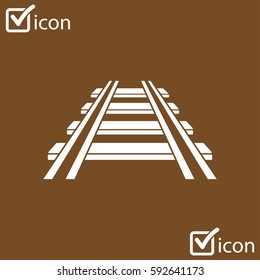 Railroad icon. Train sign. Track road symbol.  