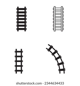 railroad icon vector template illustration logo design