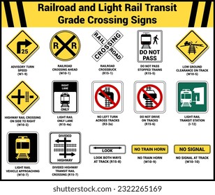 Railroad and Light Rail Transit Grade Crossing Signs	
