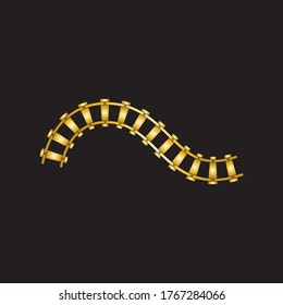  plantilla de imagen vectorial de línea de ferrocarril
