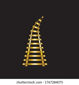  plantilla de imagen vectorial de línea de ferrocarril
