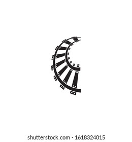 Railroad logo template vector icon