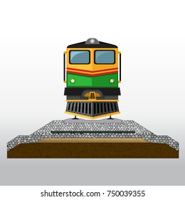 railroad Pavement layers Vector illustration